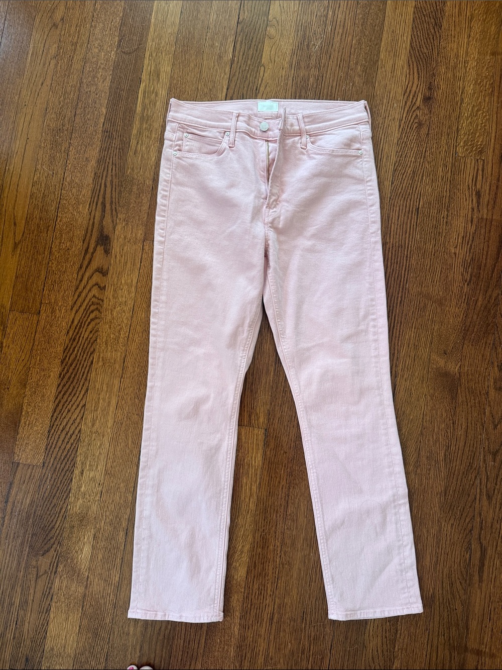 MOTHER Pale Pink Skinny Jeans